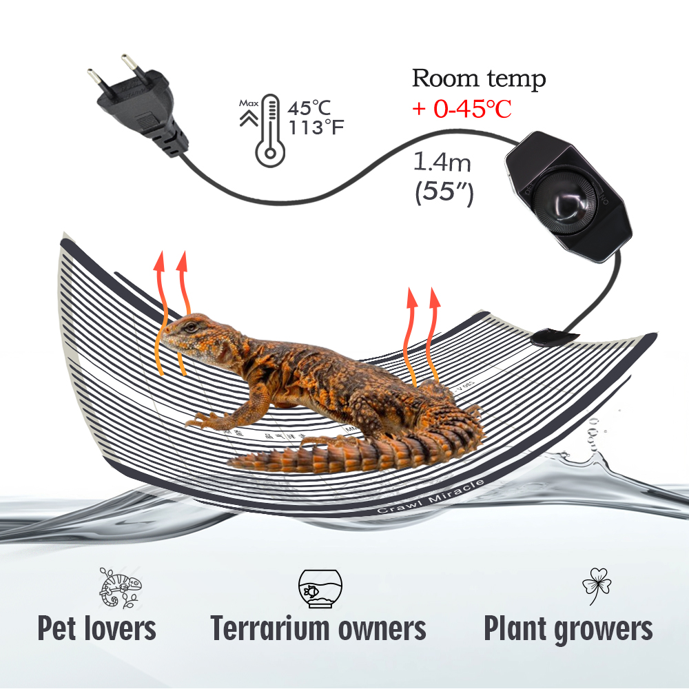 5W 15W 25W 35W Graphene Reptil - đánh giá và giá Reptile Heating Mat