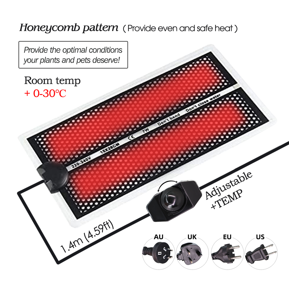 5-20W Garden Seedlings Heating - đánh giá và giá Reptile Heating Mat